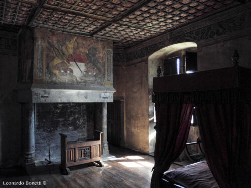 Camera da letto a baldacchino - castello di Issogne